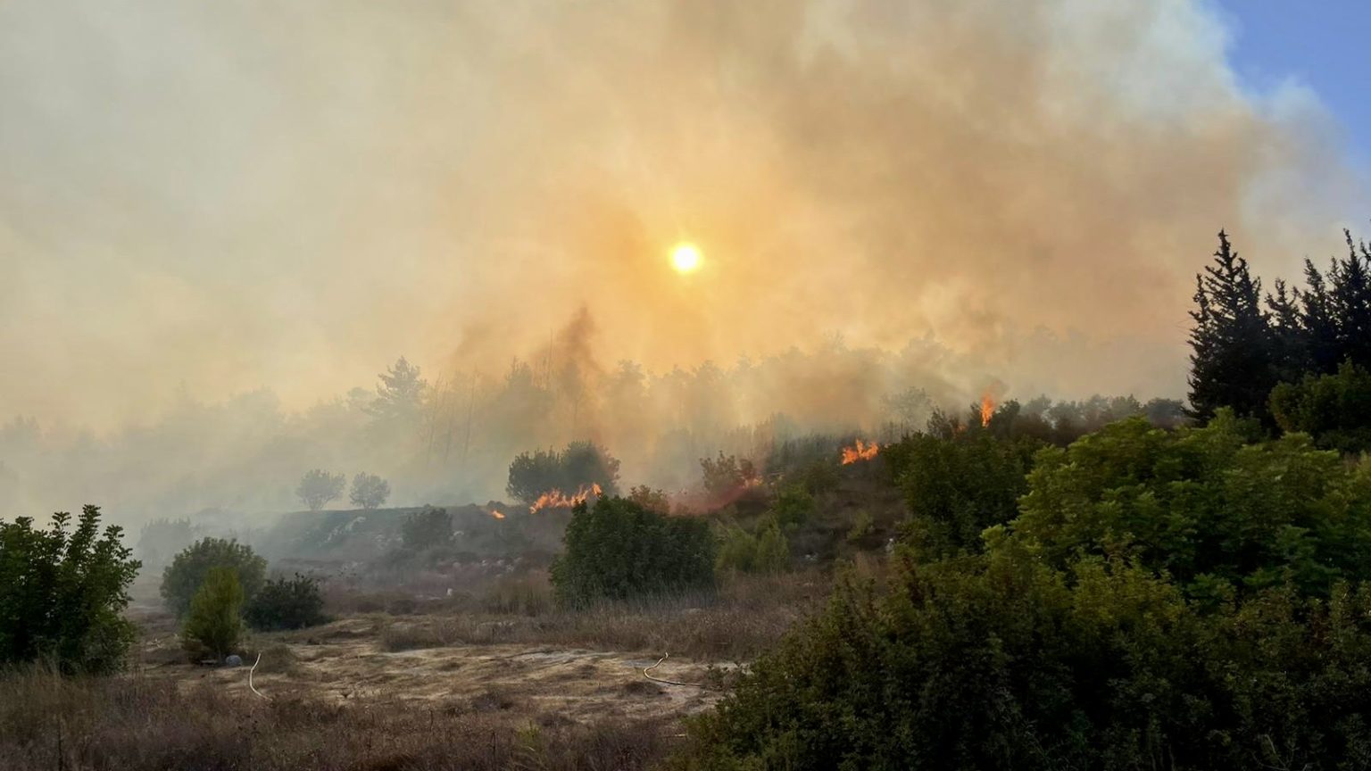 לוחמי אש: שריפה באזור בית שמש: בתים וסניף איקאה פונו - בחזית